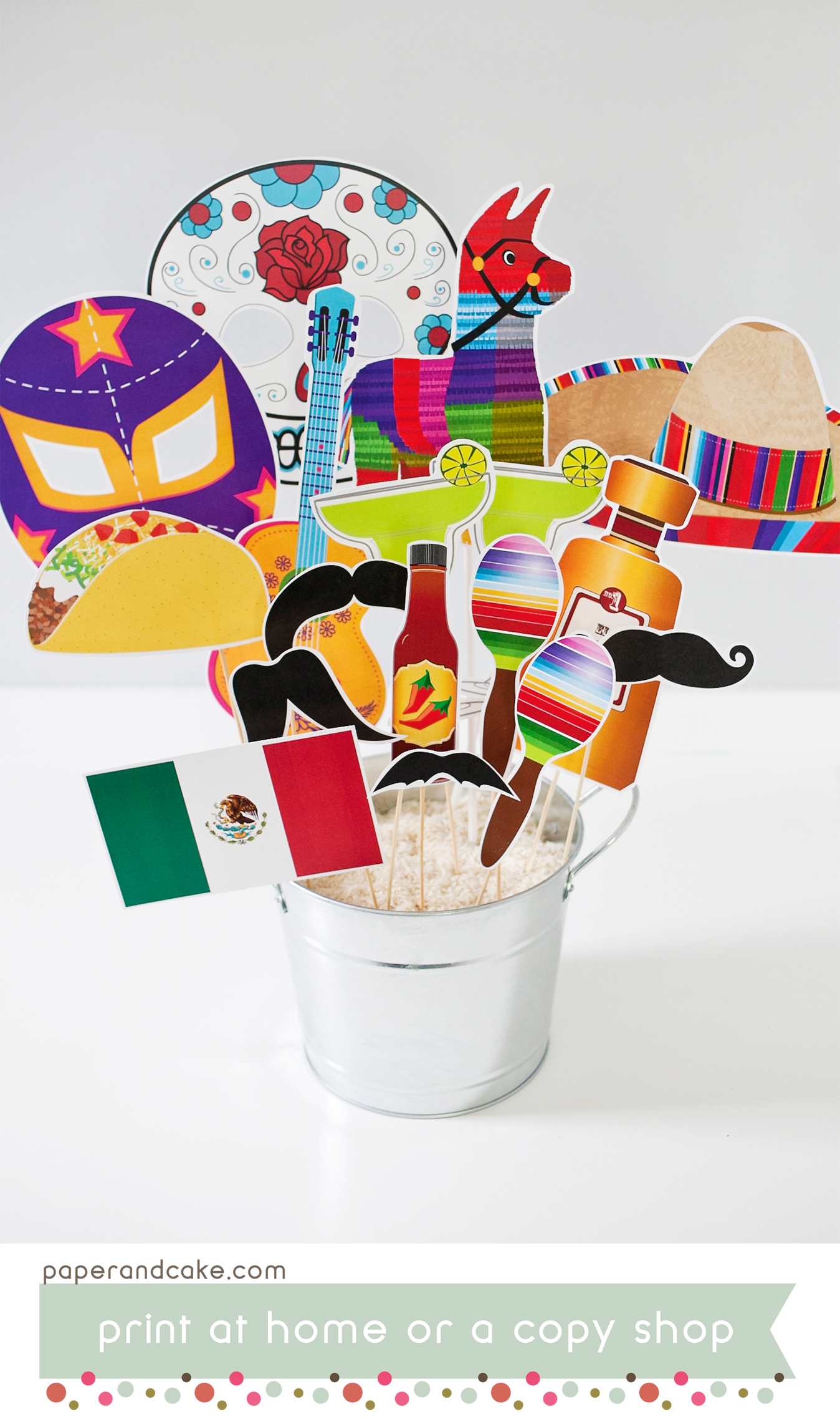 fiesta printable photo booth props