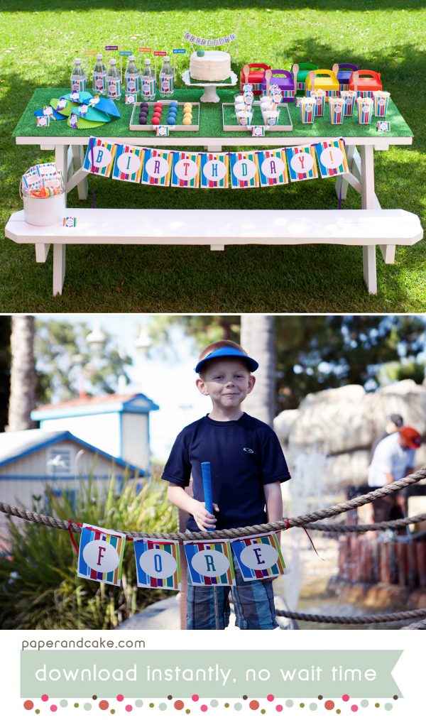 Mod Stripe Printable Birthday Party