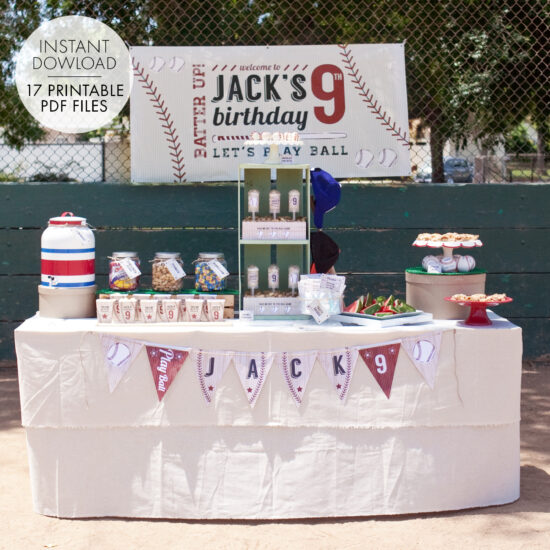 Baseball Printable Birthday Party - Paper and Cake