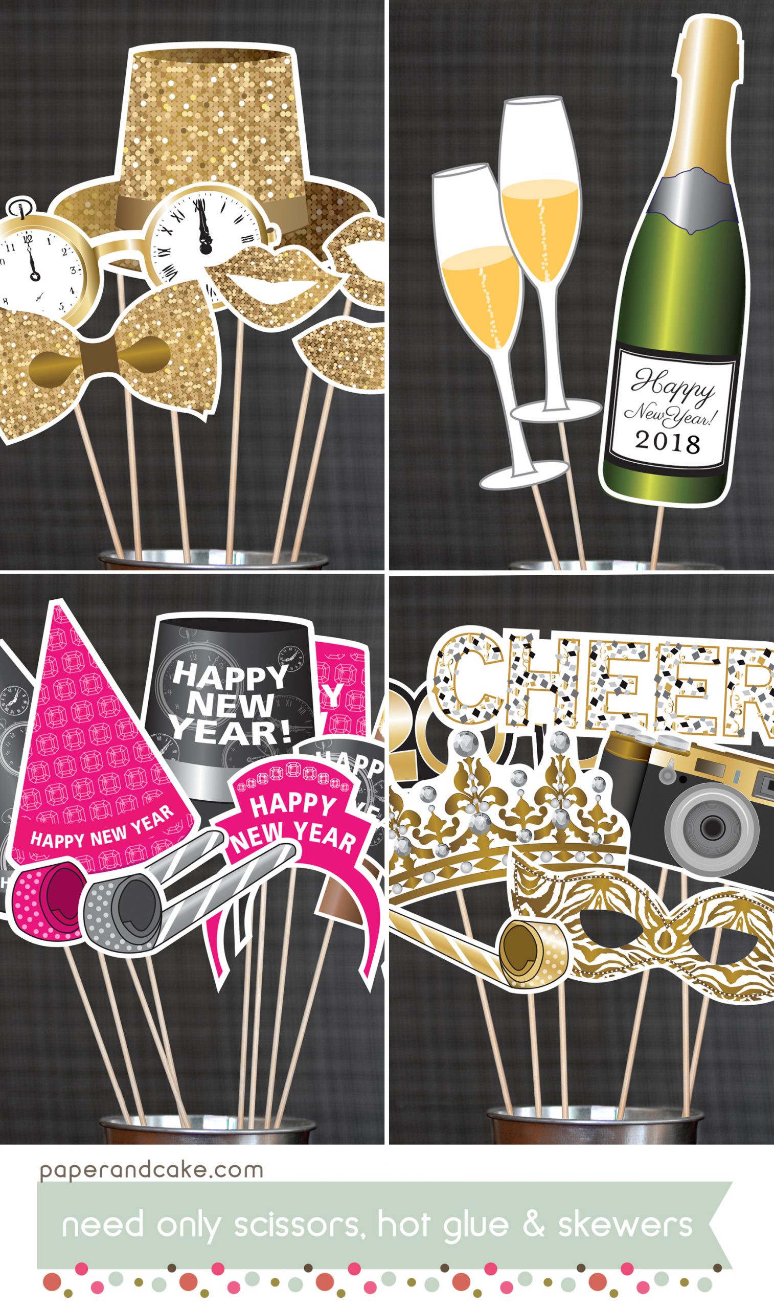 New Years Eve photo booth props