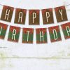 outdoorsman happy birthday pennant banner