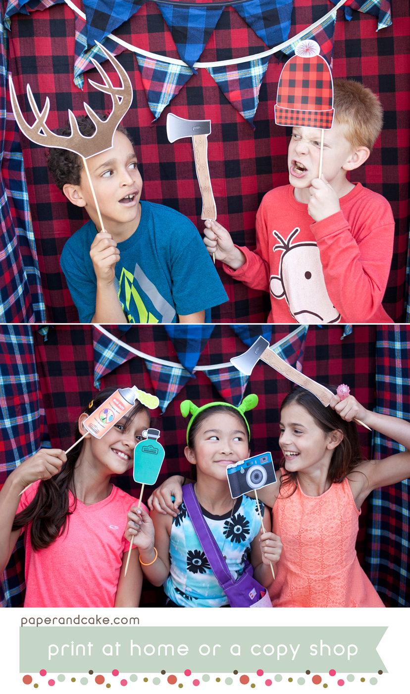 camping printable photo booth props