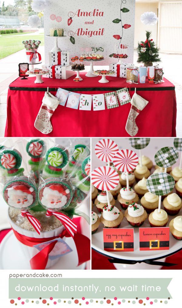 Peppermint and Plaid Printable Party