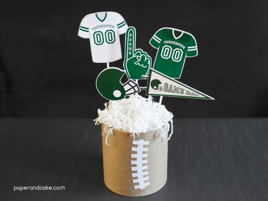 Crafty Football Party Centerpieces Paper And Cake Paper And Cake