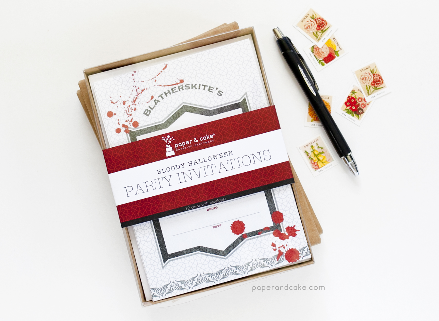 Bloody Halloween Fill-In Invitations