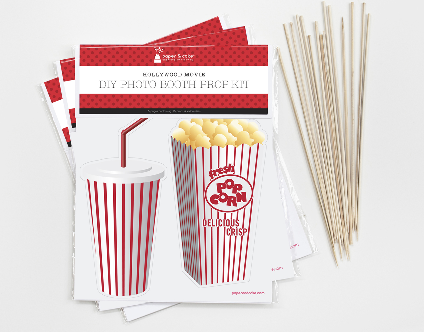 Hollywood Movie Photo Booth Props DIY Kit