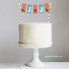 Alpaca Mini-Bunting Cake Topper