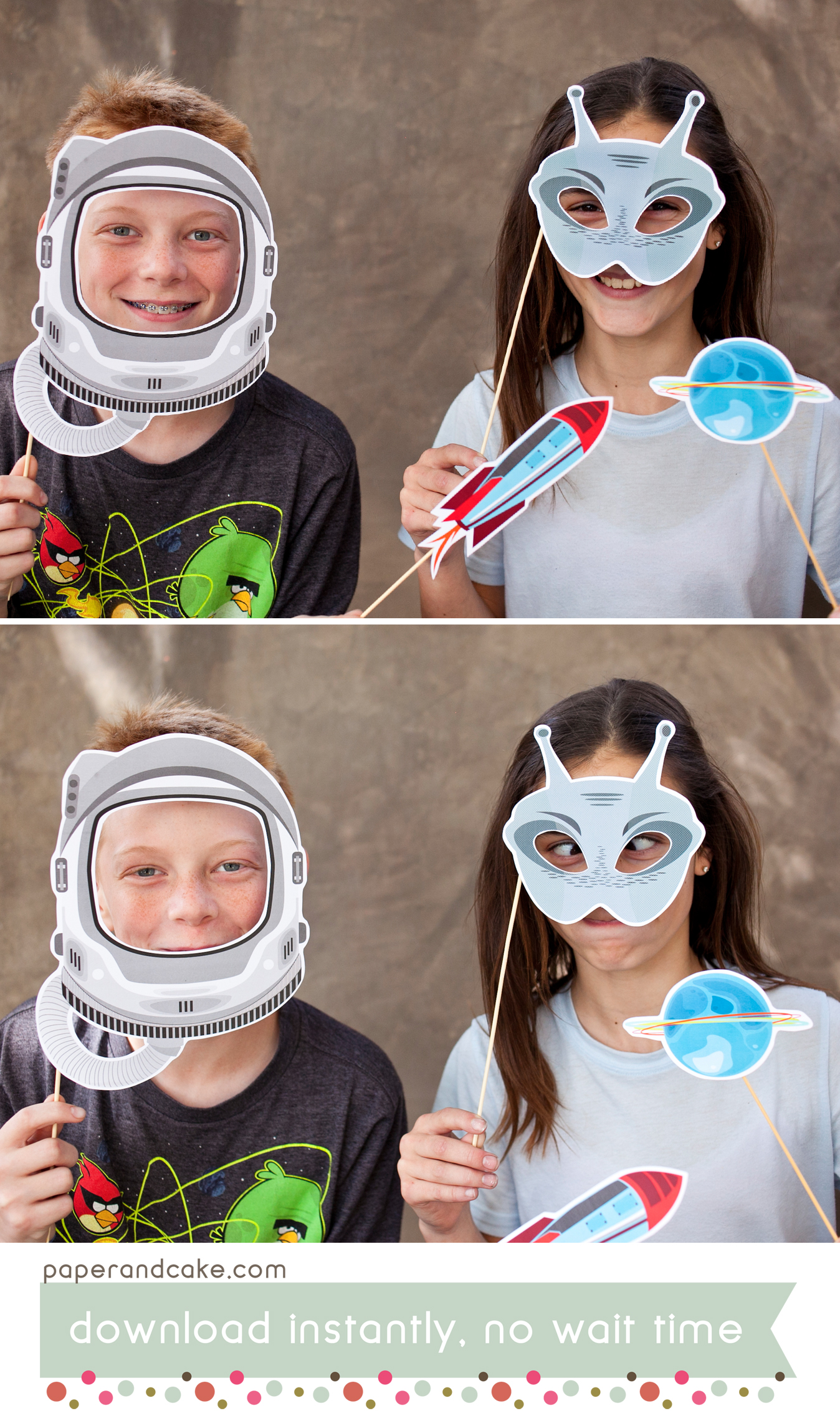 Astronaut Printable Photo Booth Props