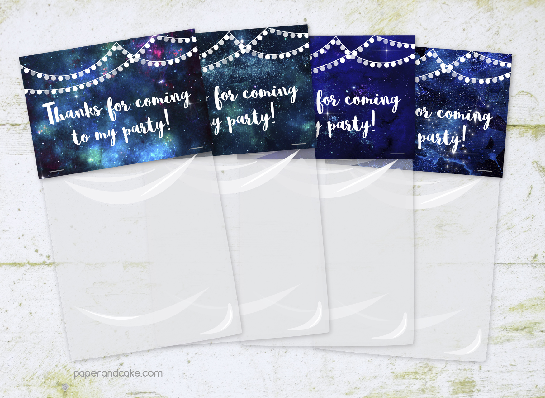 Under the Stars party favor kit for 12